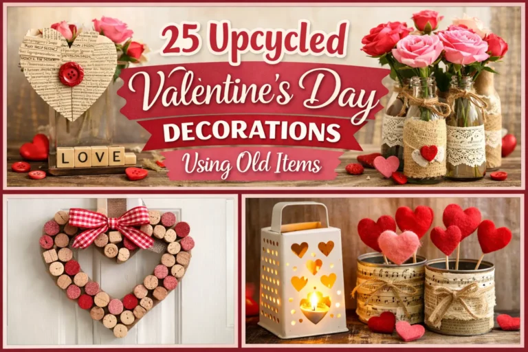 25 Upcycled Valentine’s Day Decorations Using Old Items