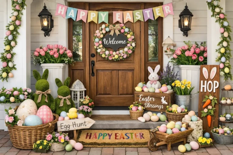 30 Easter Front Porch Decor Ideas That Will Transform Your Spring Entry