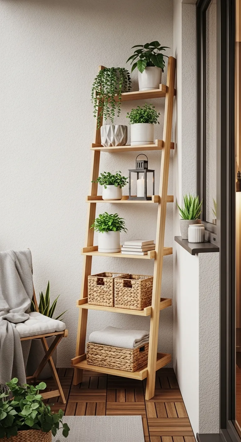 13 Storage Ladder Shelf Against T 1 20260315 092501