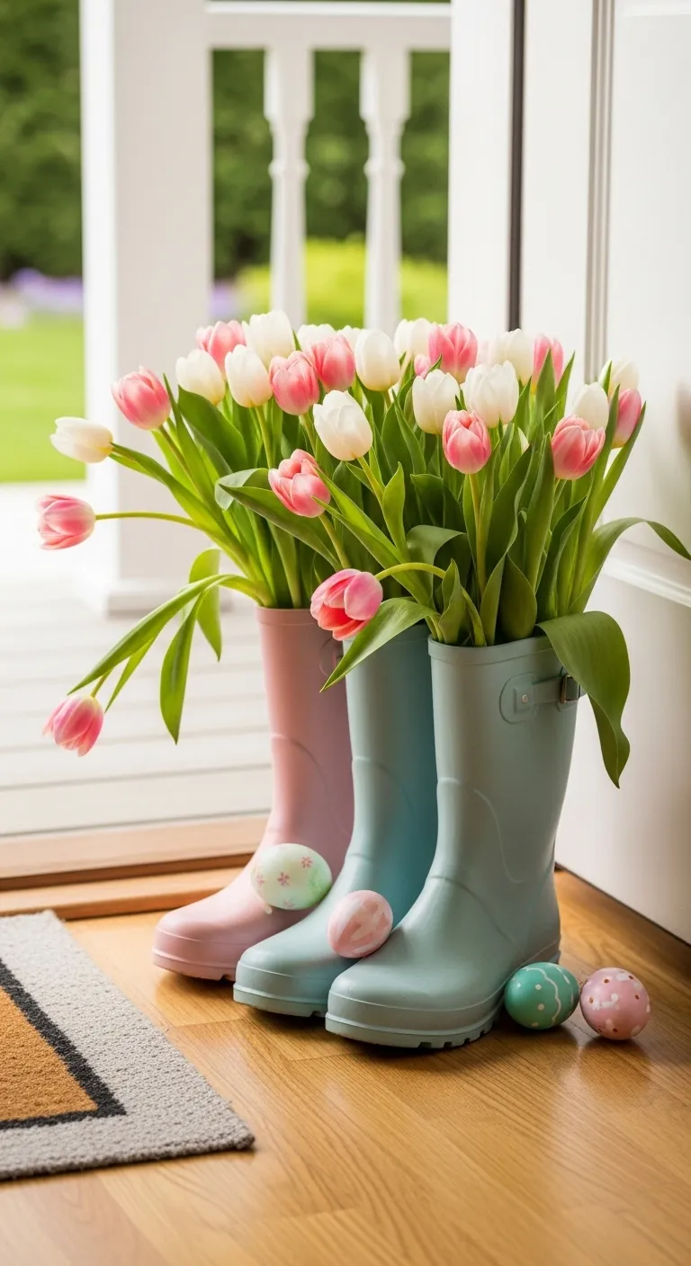 15 Tulip Filled Rain Boot Planter 1 20260316 152818
