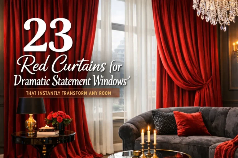 23 Red Curtains for Dramatic Statement Windows That Instantly Transform Any Room
