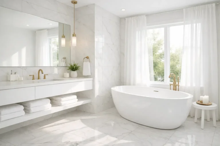 21 White Bathroom Ideas That Look Clean and Timeless
