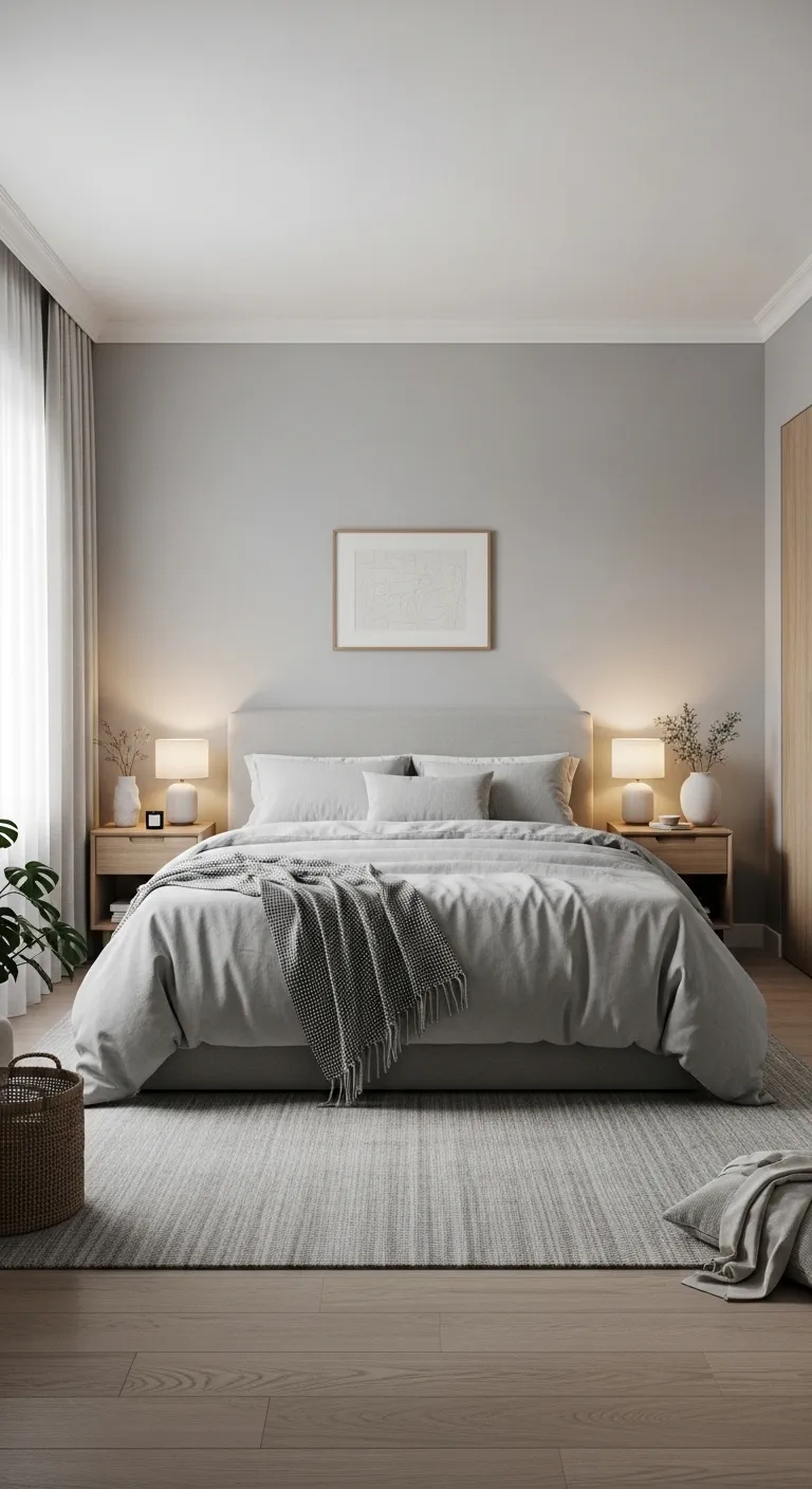 21 Minimal Balanced Grey Bedroom 1 20260307 013549