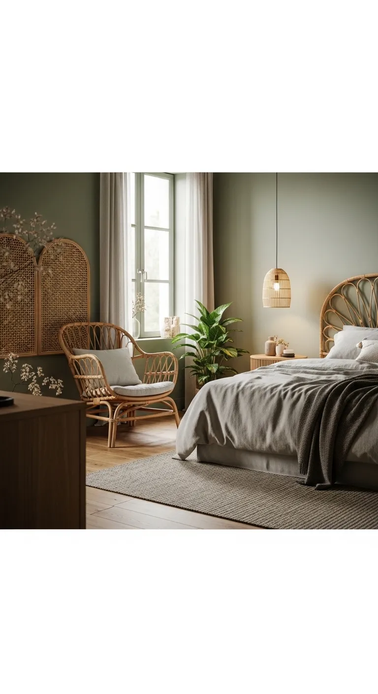 4 Sage Green Bedroom With Rattan 1 20260324 020414