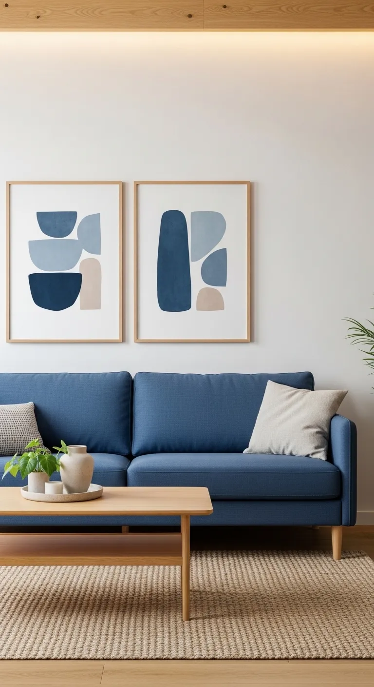 9 Blue Sofa With Coordinated Wal 1 20260305 132946