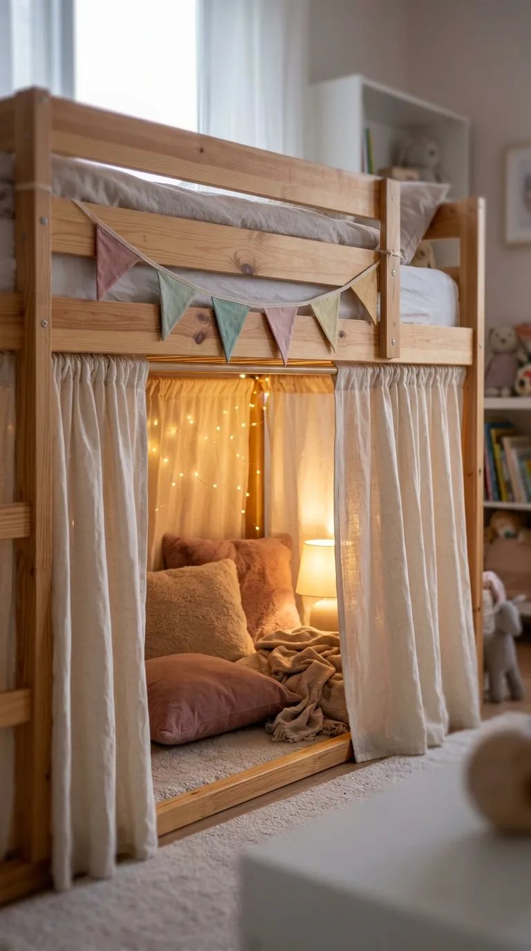 11 Image 11 An Ikea Kura Bed With The Lower Side Drap