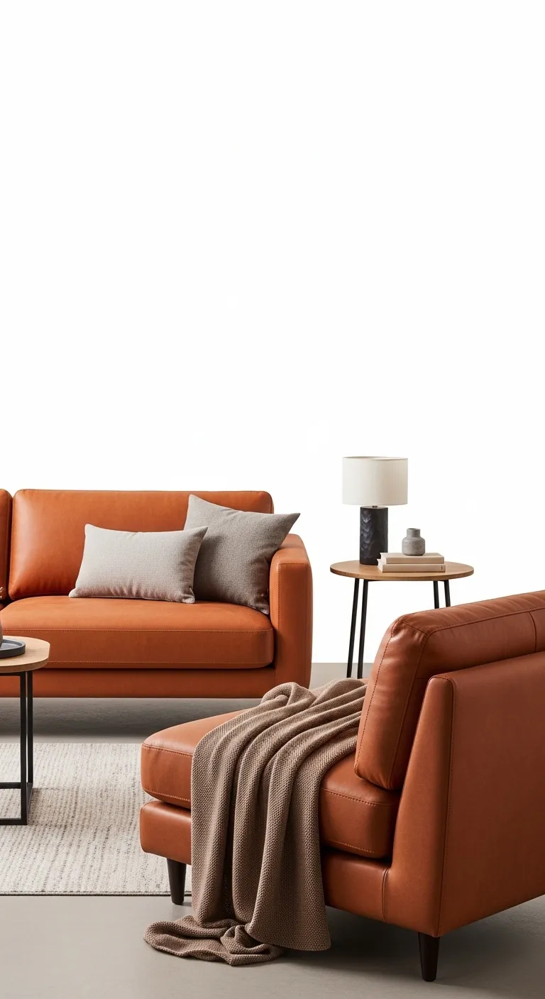 18 Burnt Orange Couch With Leathe 1 20260415 144212