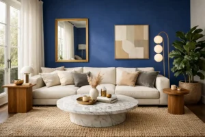 20 Stunning Cobalt Blue Accent Wall Ideas Your Living Room Desperately Needs Right Now