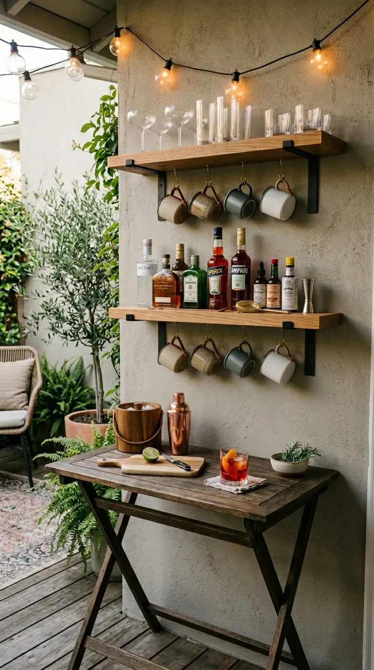 20 Image 20 A Small Outdoor Bar Setup With Three Floa