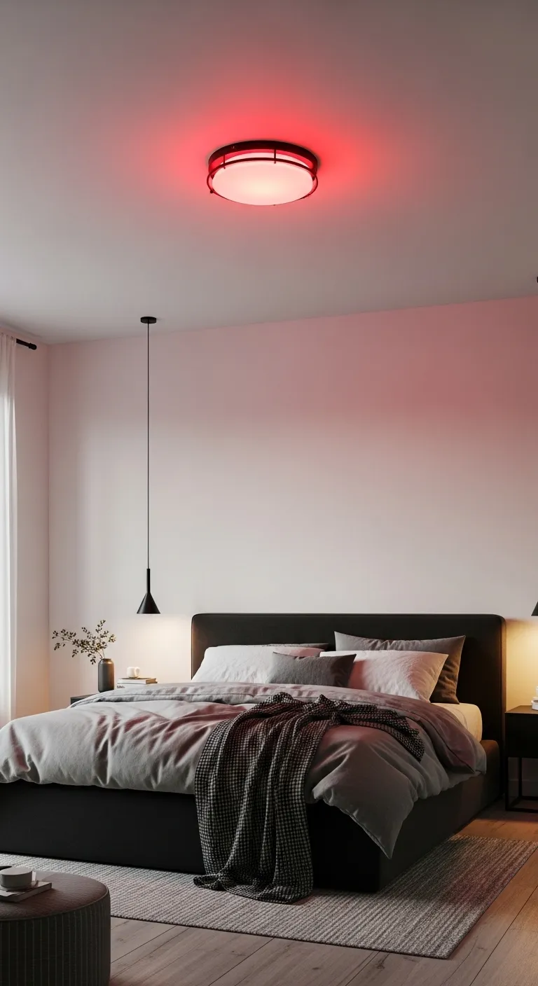 24 Red Accent Ceiling Light In Bl 1 20260408 164514