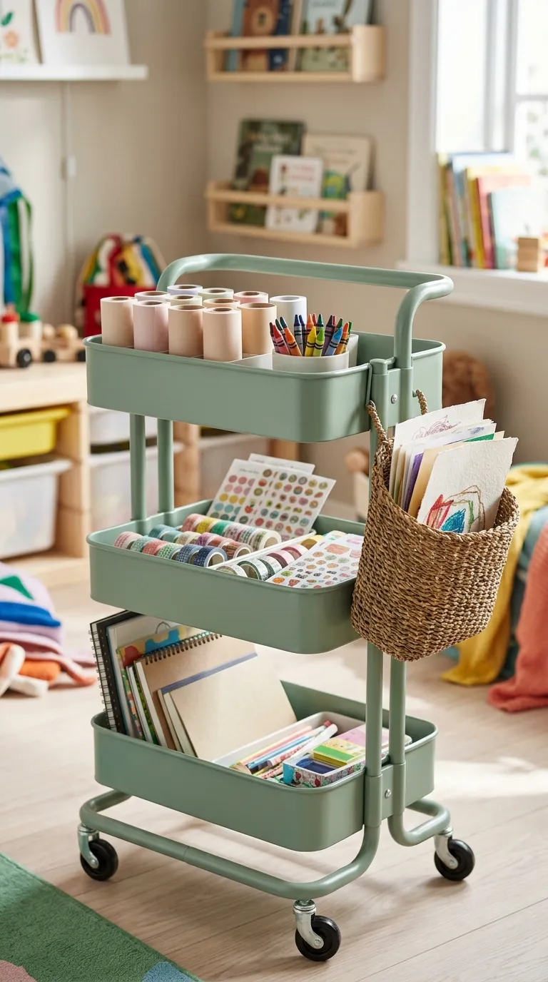 5 Image 5 An Ikea Råskog Cart In Soft Sage Green Pos