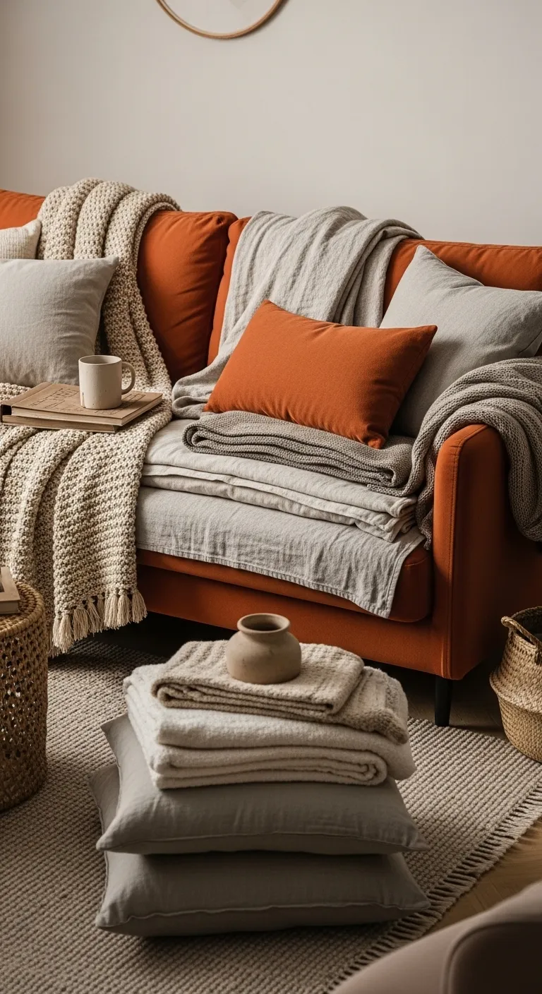 7 Burnt Orange Couch With Layere 1 20260415 144005