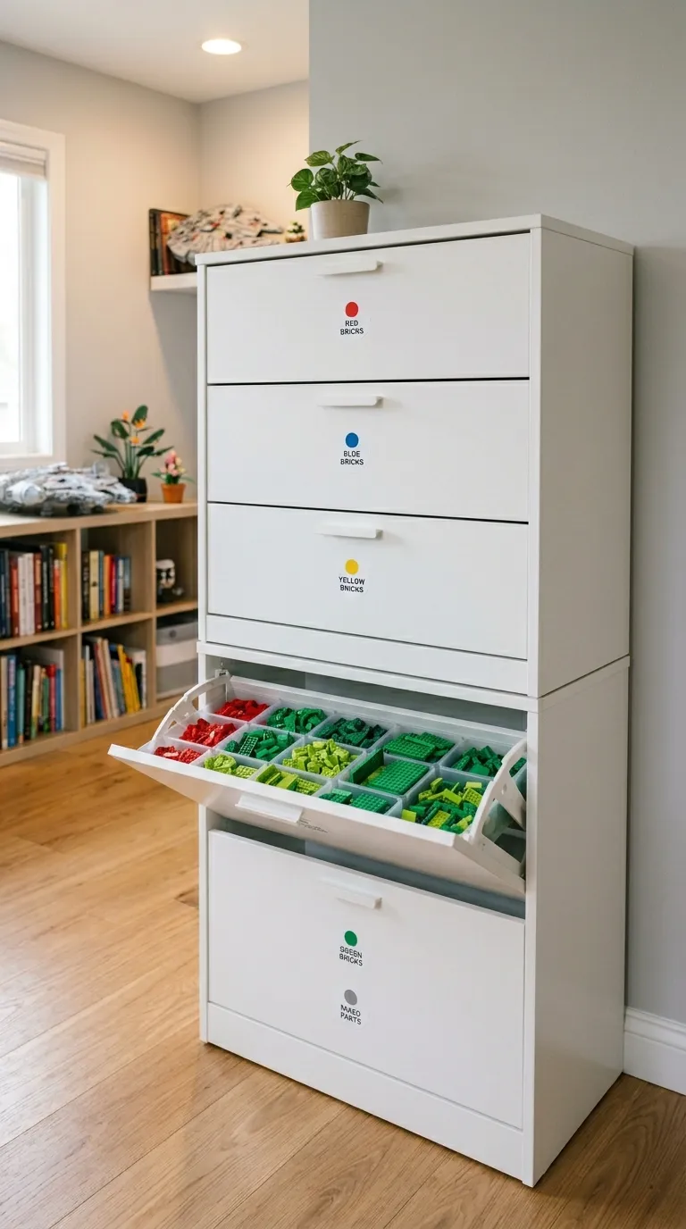 8 Image 8 Two Stacked Ikea Bissa Shoe Cabinets Used