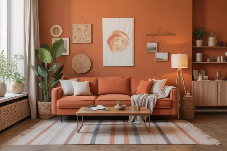25 Stunning Burnt Orange Couch Living Room Ideas for a Cozy Space