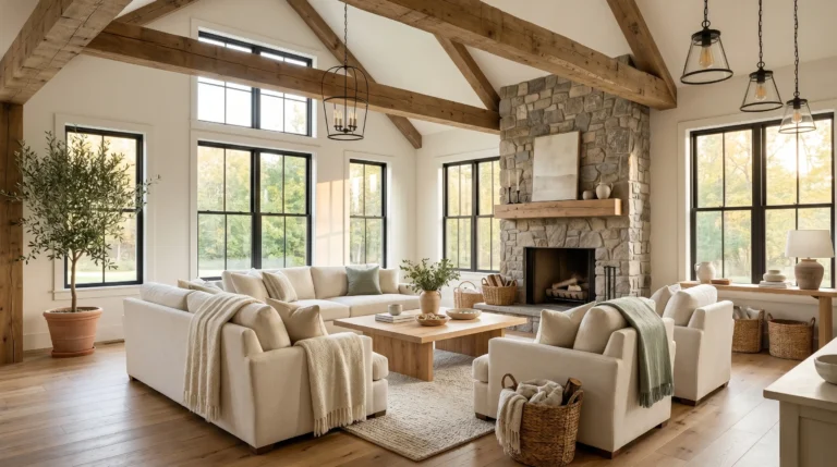 21 Modern Farmhouse Living Room Ideas That Blend Comfort and Elegance