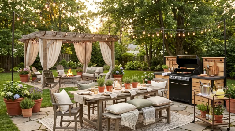 23 Cozy Backyard BBQ Setup Ideas for Relaxed Outdoor Dining