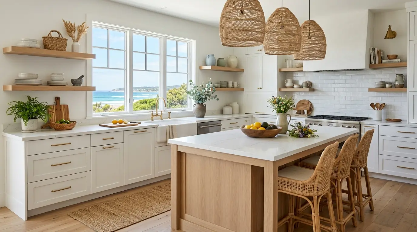 20 Coastal Boho Kitchens With Effortless Beach House Style