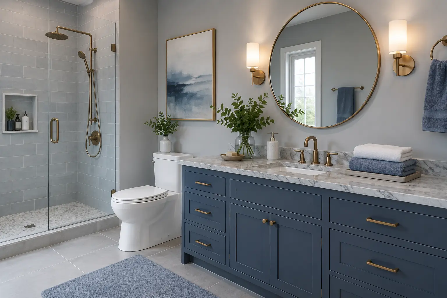 21 Gray and Blue Bathroom Ideas for a Calm, Stylish Space