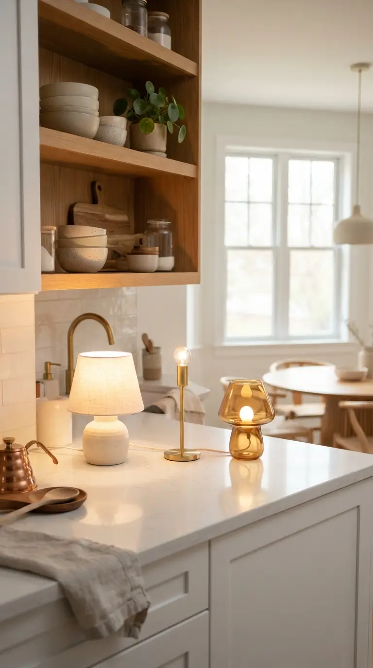 23 Small Kitchen Counter Lamps That Add Instant Charm & Warmth